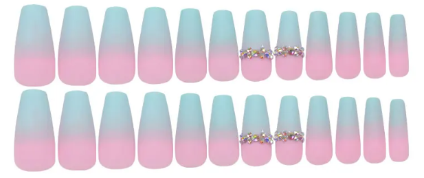 Cloud Crush – Baby Blue Ombre Press-On Nail Set