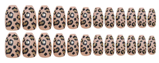 Wild Whisper – Brown Leopard Print Press-On Nail Set