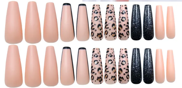 Shadow Spot– Black Leopard Print Press-On Nail Set
