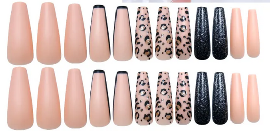 Shadow Spot– Black Leopard Print Press-On Nail Set